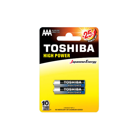 Батарейка TOSHIBA LR3 AAA HP ALKALINE blist 2 (6477652)