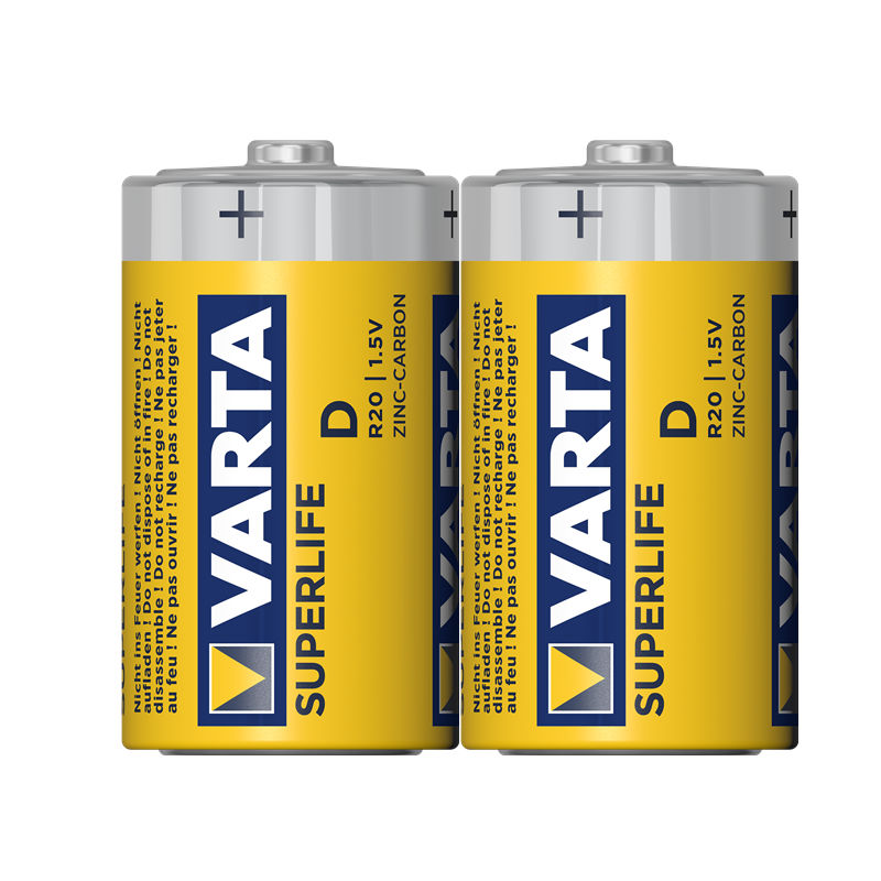 Батарейка VARTA R20 2020 D Superlife shrink 2 (5635974)