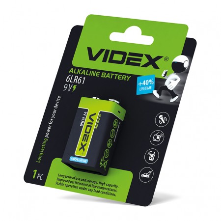 Батарейка Videx 6LR61 крона 9V blist (56309408)