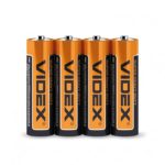 Батарейка Videx R6 AA shrink 4