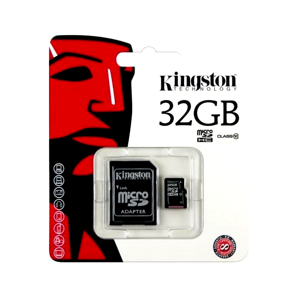 Карта пам’яті KINGSTON 32 ГБ micro SD Class 10 + SD adapter (56318202)