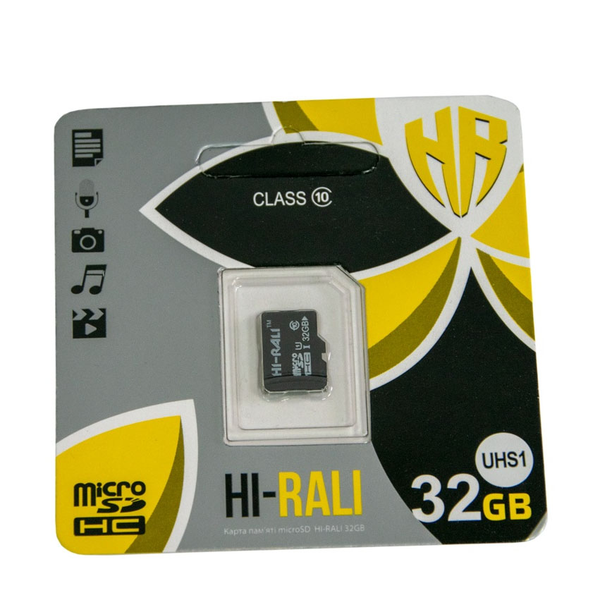 Карта пам’яті HI-RALI 32 ГБ Micro SD Сlass 10 без адаптера (56309378)