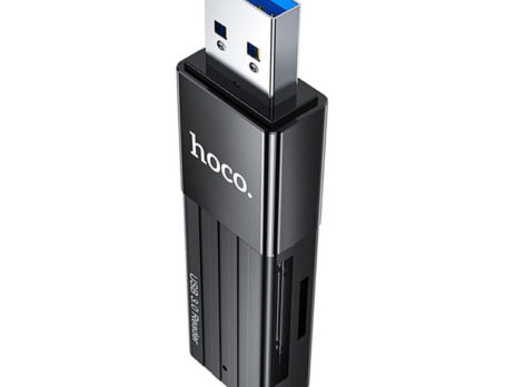 картридер HOCO HB20 Mindful 2-в-1 USB 3.0 Black