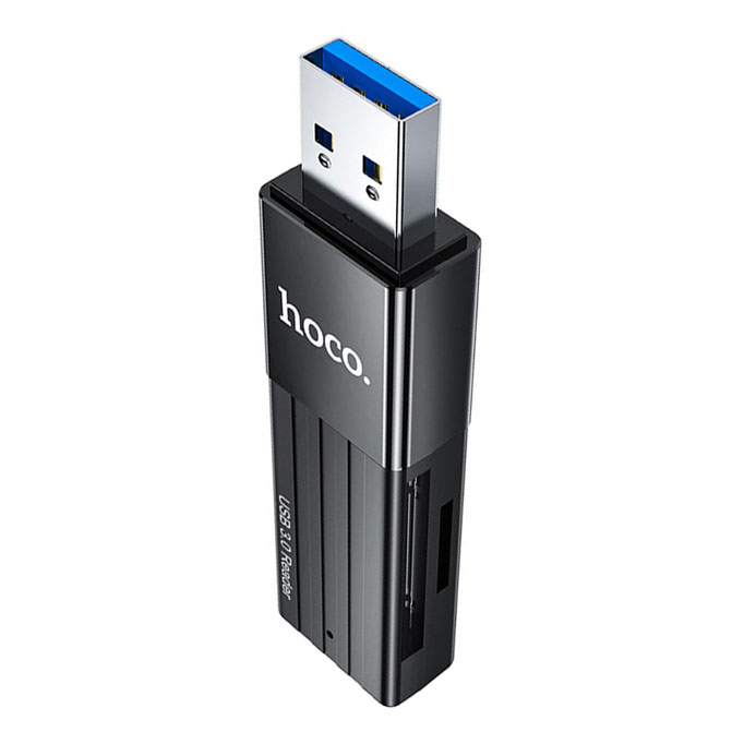 картридер HOCO HB20 Mindful 2-в-1 USB 3.0 Black (56319904)