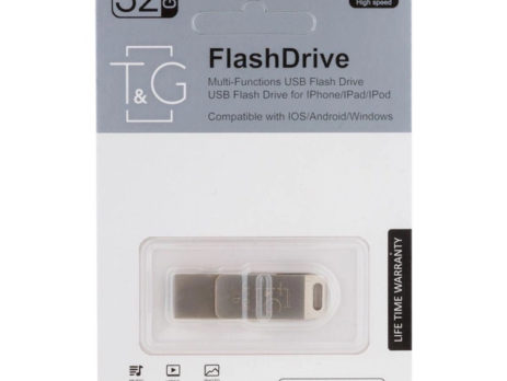 Флешка T&G 008 32GB USB 3.0 lightning металева