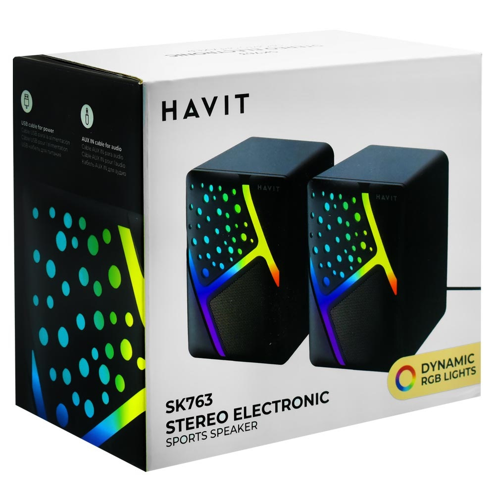Акустика HAVIT HV-SK763 USB 6W RGB Black (56321729)