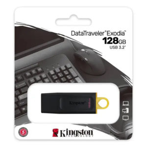 Флешка KINGSTON DataTraveler Exodia 128 GB USB 3.2 Black+Yellow (56321768)