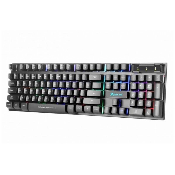 Клавіатура мембранна ігрова  XTRIKE ME KB-280 USB RGB Black (56321626)