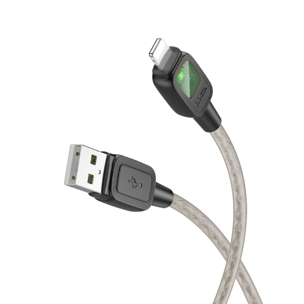 Кабель HOCO U124 USB AM to lightning silicone 2