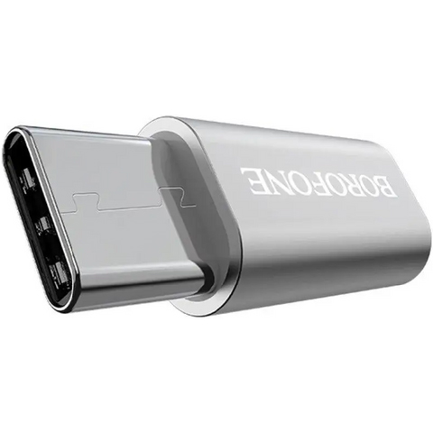 Перехідник BOROFONE BV4 Micro USB(AF) to Type-C(AM) Silver (56319066)