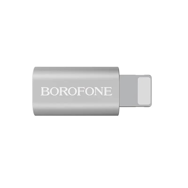 Перехідник BOROFONE BV5 Micro USB(AF) to lightning (AM) сірий (56321783)