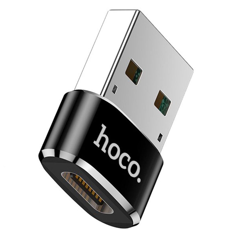 Перехідник HOCO UA6 USB AM to Type-C мама black (56317283)