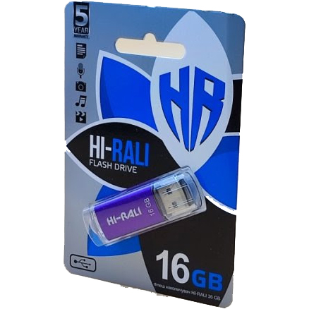 Флешка Hi-Rali 16GB Rocket серiя фіолетова (56314542)