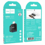 Перехідник OTG HOCO UA31C USB 2.0 AF - Type-C чорний